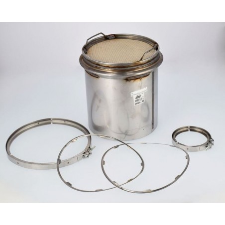 DPF filtras su montavimo komplektu Volvo ir Renault, kietųjų dalelių filtras su montavimo komplektu Volvo ir Renault, išmetimo sistemos filtras su montavimo komplektu Volvo ir Renault, katalizatorius su montavimo komplektu Volvo ir Renault, suodžių filtra