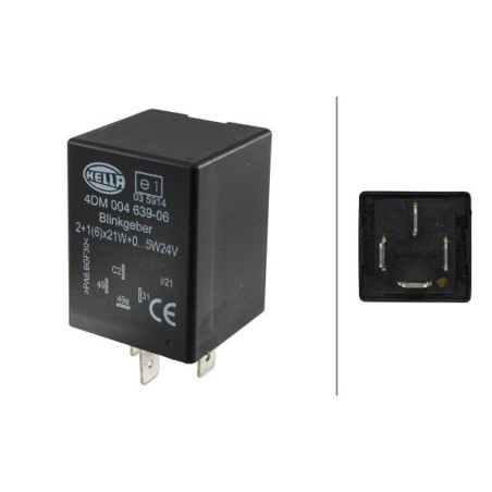 Rėlė posūkio 24V 2+1(6)x21W+5W