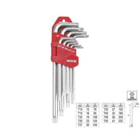 Raktų TORX rinkinys T10-T50 9vnt