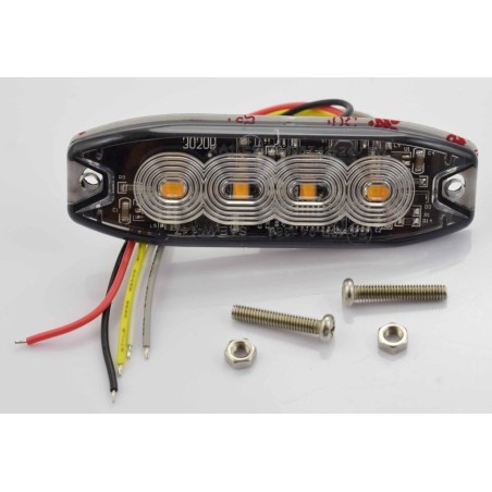 Žibintas blykstė 98x30x10 4LED 12/24V 19prog