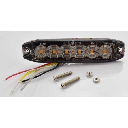 Žibintas blykstė 130x30x10 6LED 12/24V 19prog