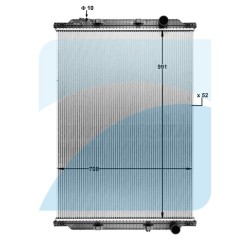 Radiatorius 991x708x52 Pre.DXI1 be rėmo